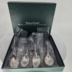 Harry and David Royal Riviera Fruit Spoons Reed‎ & Barton Silverplate Set of 4